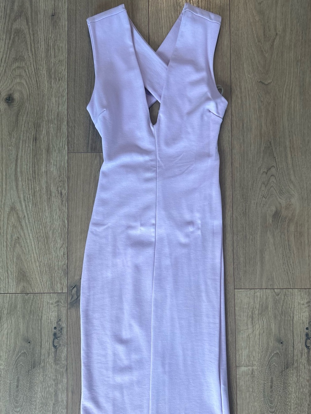 Women's Lilac Cross-Back Midi Dress